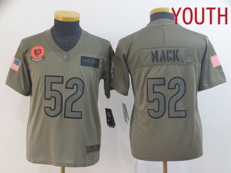 Youth Chicago Bears #52 Mack Nike Camo 2019 Salute to Service Limited NFL Jerseys->women nfl jersey->Women Jersey